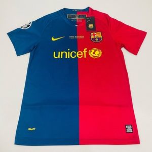 COPY - Retro 2009 Barcelona Jersey Messi #10 Champions League final edition.
